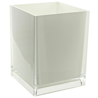 Free Standing Waste Basket With No Cover in White Finish Gedy RA09-02